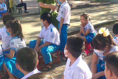 Tuyên truyền về An toàn giao thông và các tệ nạn xã hội năm học 2022- 2023 của LĐ trường T.H Tân An